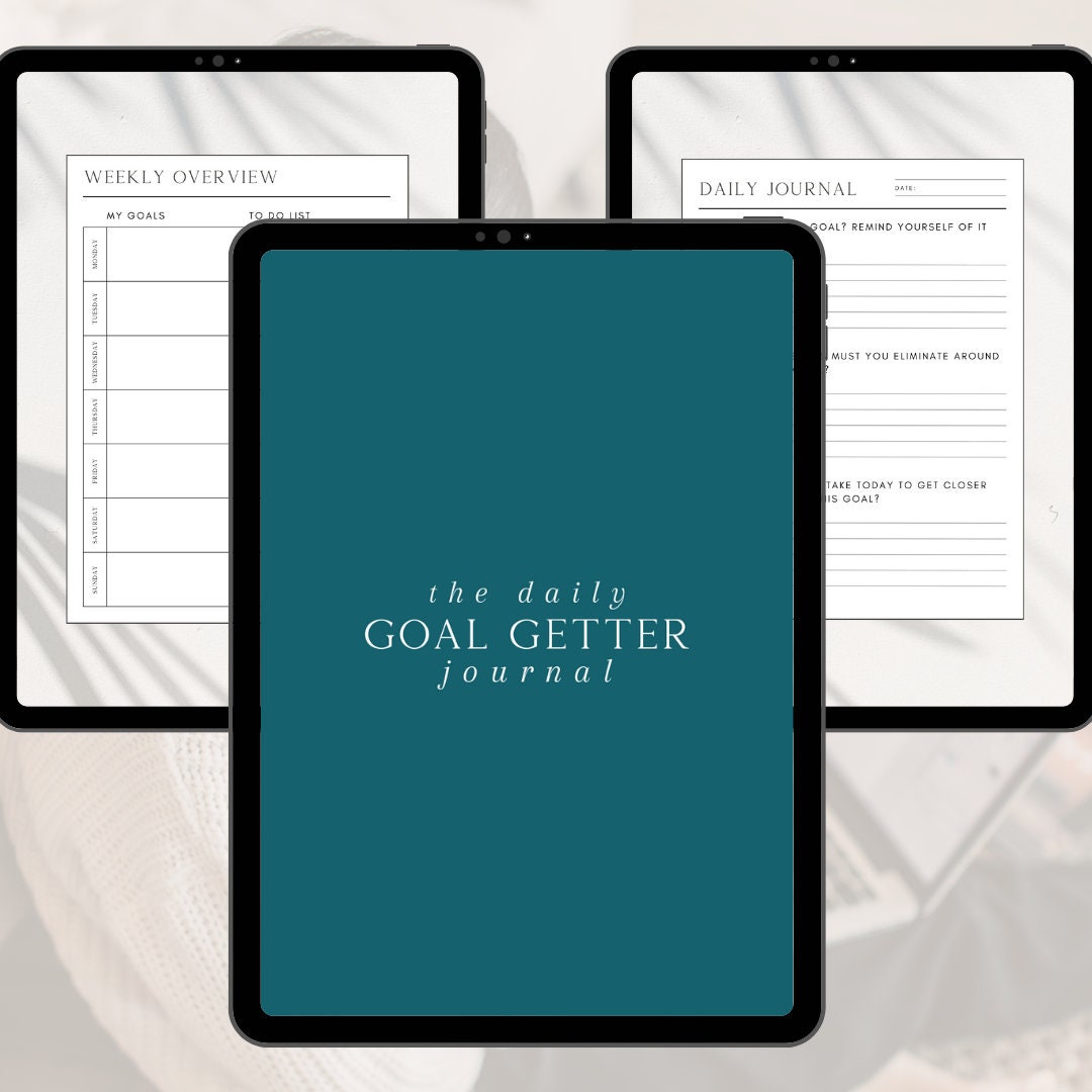 Editable Goal Planner Bundle, 2024 Goal Tracker Printable, Goal Setting