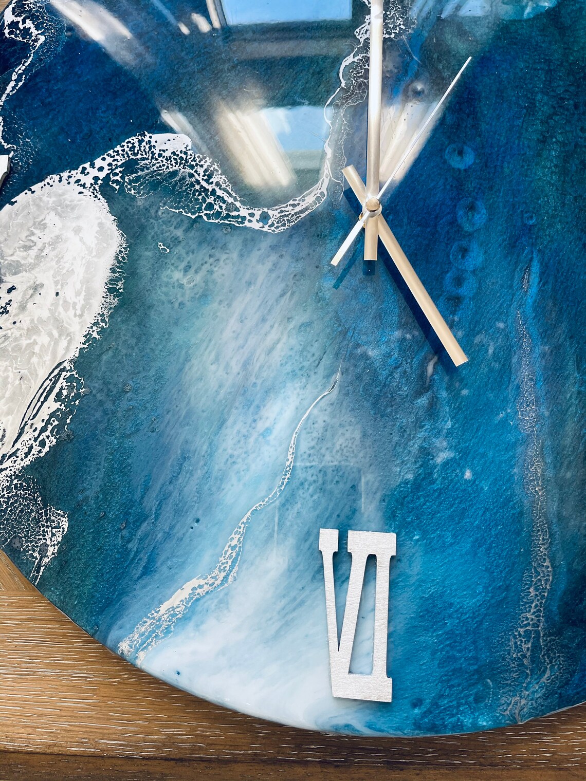 19 Diameter Resin Art Wall Clock/Gift for Christmas/ Gift for Etsy