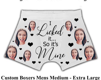 funny mens boxers / valentines day / christmas / face boxers / boxers for men / birthday