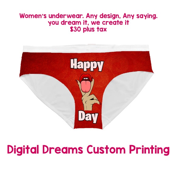 Valentines day underwear / womens underwear / custom underwear / boxers /  mens boxers / happy v day