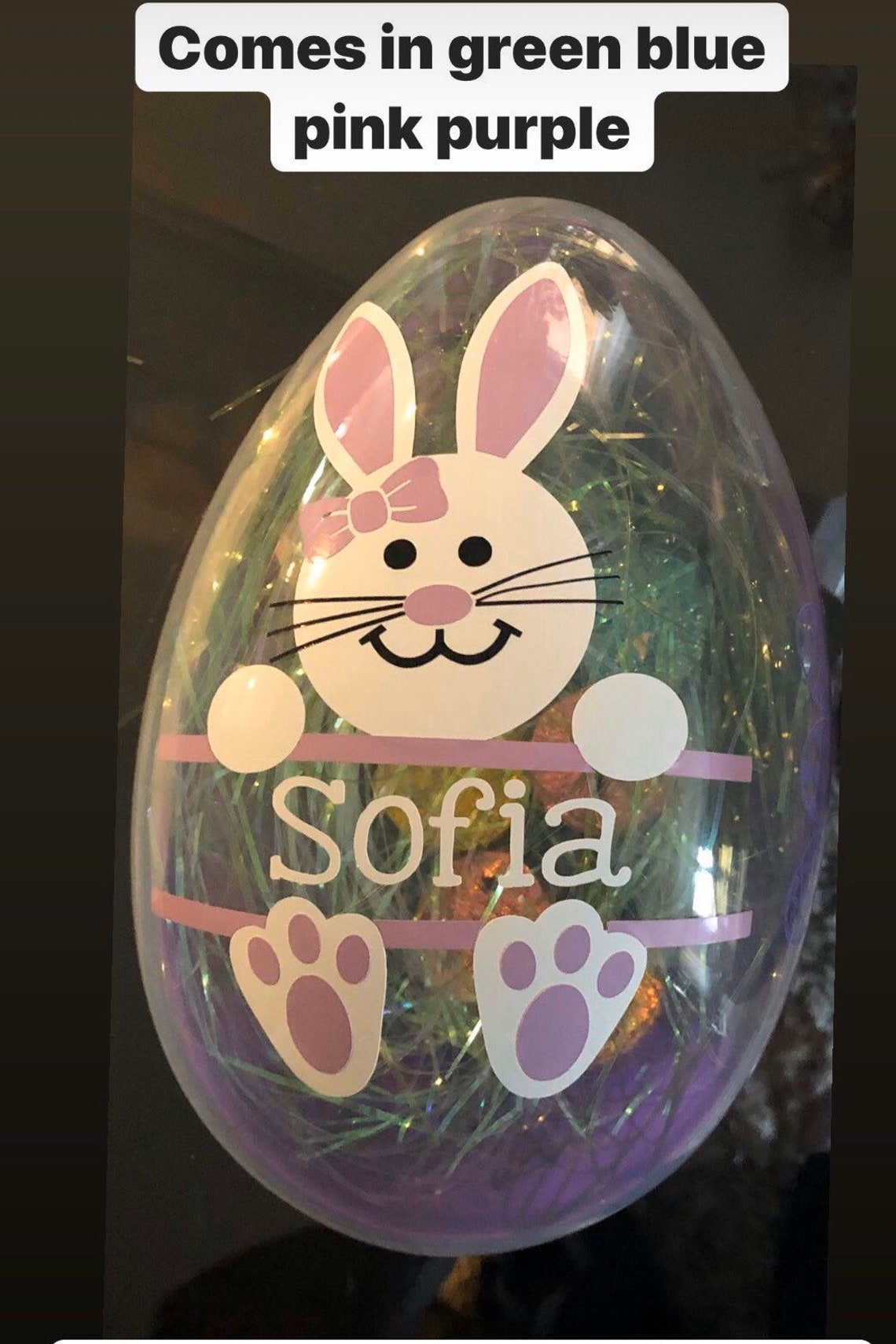 Personalized Jumbo Easter Egg Large Easter Egg. Fillable Etsy