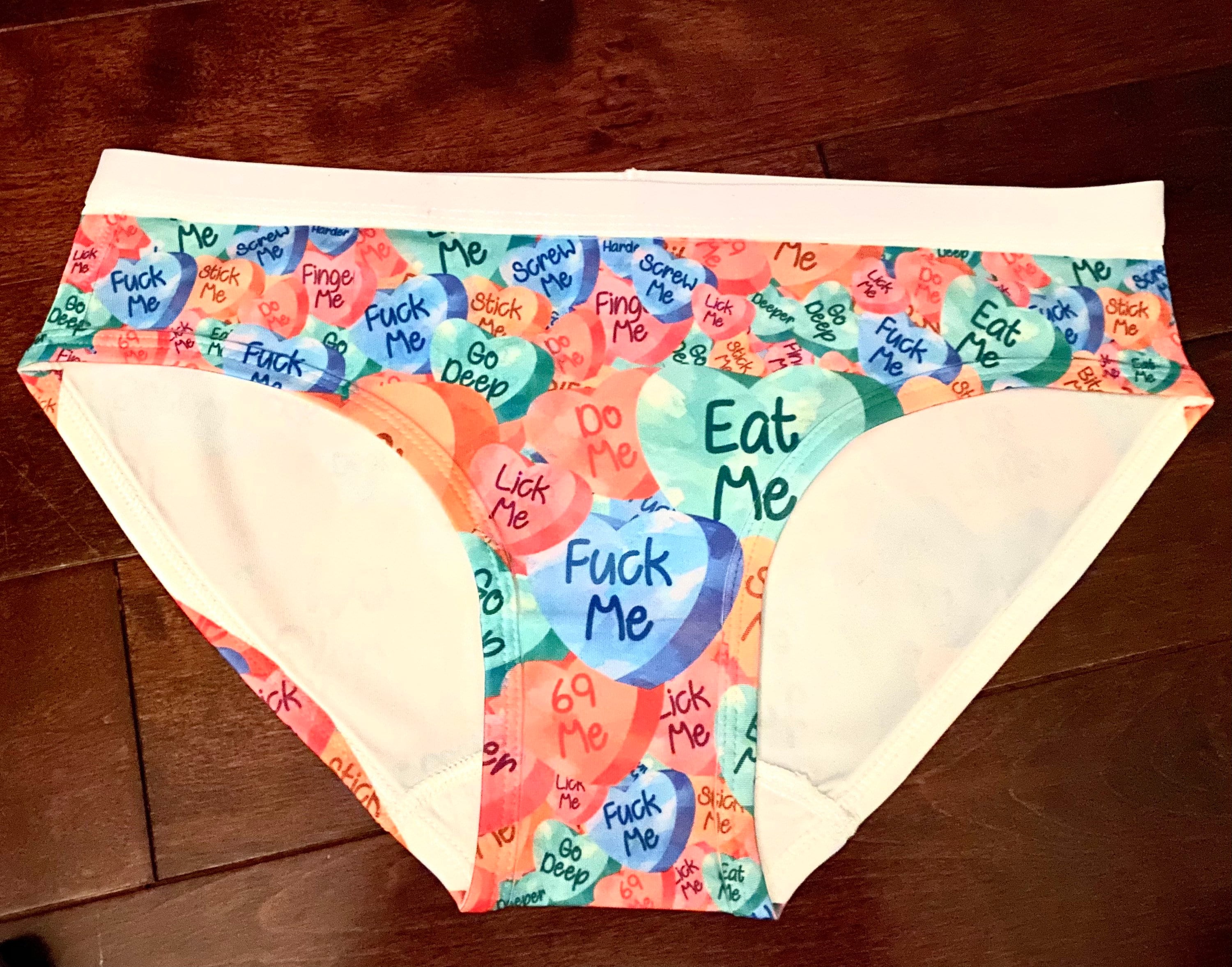Custom Womens Underwear / Valentines Day Underwear / Bite Me