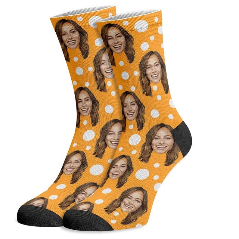 Custom CREW Face Socks Christmas Socks Valentines Day Socks / Etsy