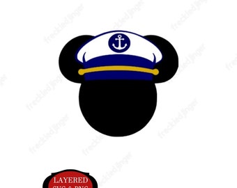 SVG file, Cricut cut file, PNG file, Mickey sailor ears, Cruise line ears, Sailor hat, Sailor Mickey