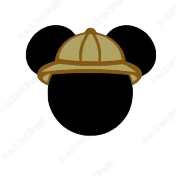 SVG file, Cricut cut file, PNG file, Mickey Mouse safari hat, safari hat, Mickey Mouse head safari hat