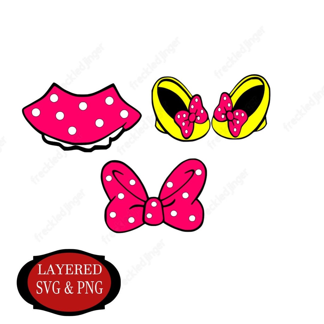 SVG File, Cricut Cut File, PNG File, Minnie Accessories SVG, Minnie