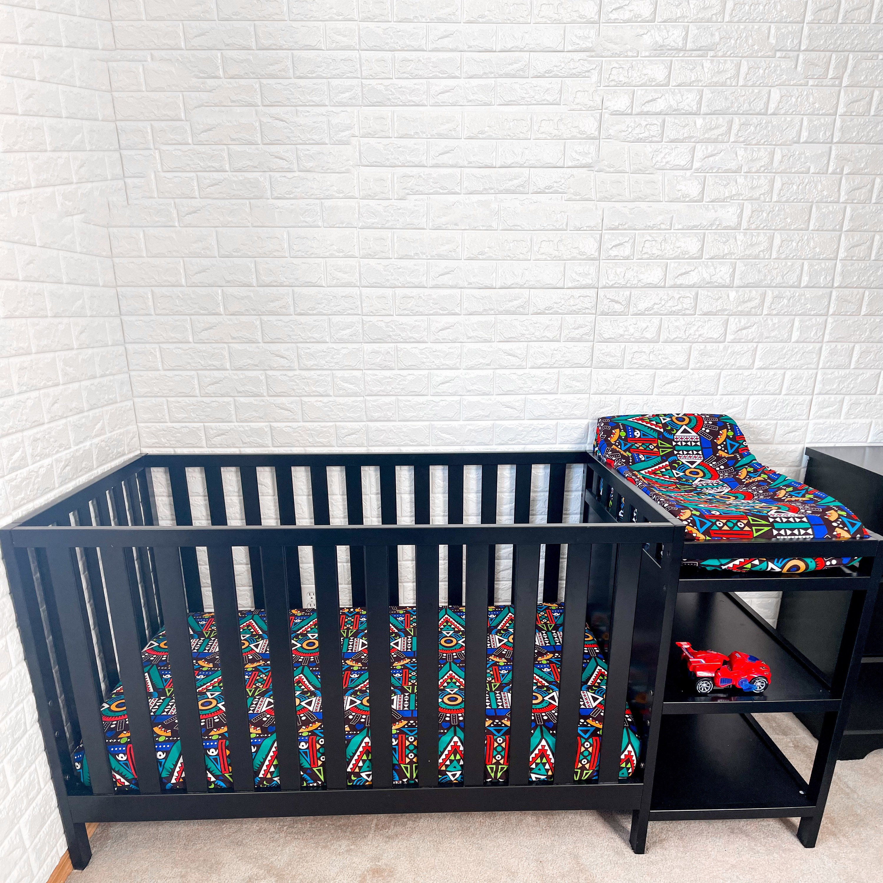 Ankara Standard Changing Table Mattress Fitted Sheet Cover Etsy