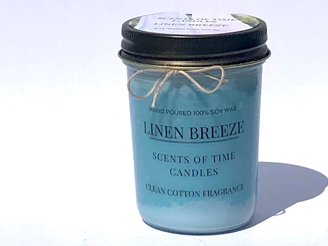 Clean linen scent candle cotton fragrance fresh laundry Etsy