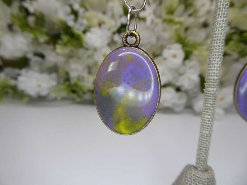 Faux Gem Back Earrings