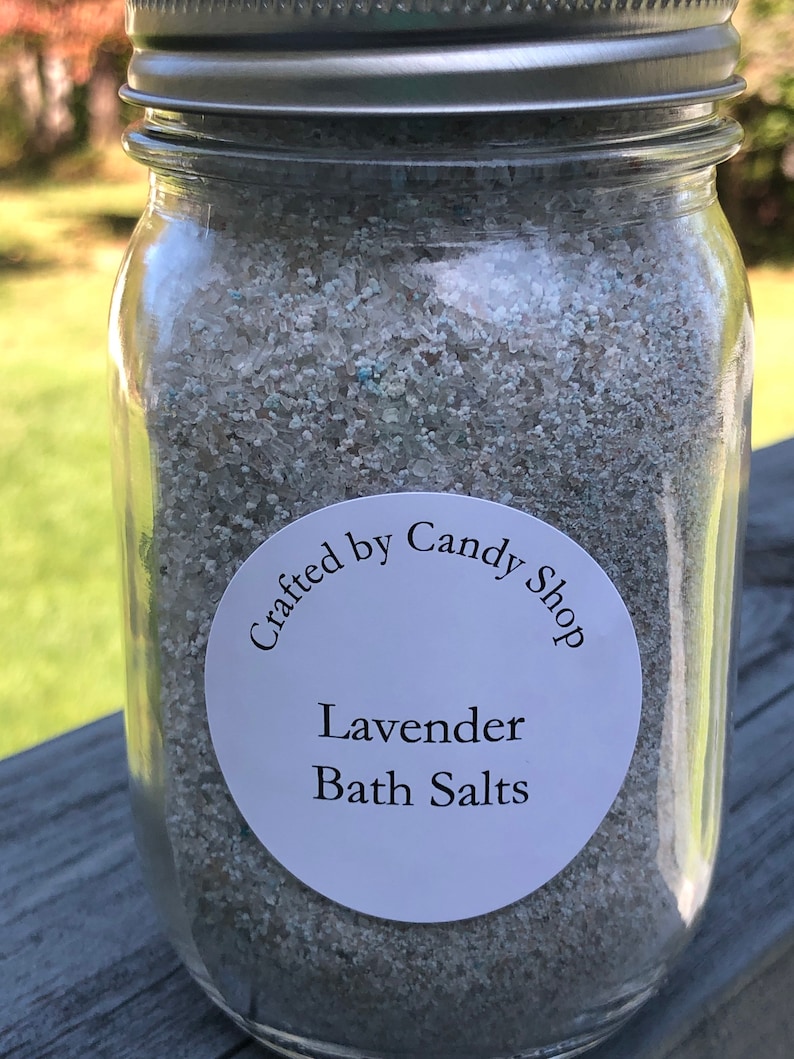 Lavender Bath Salts Mason Jar Etsy