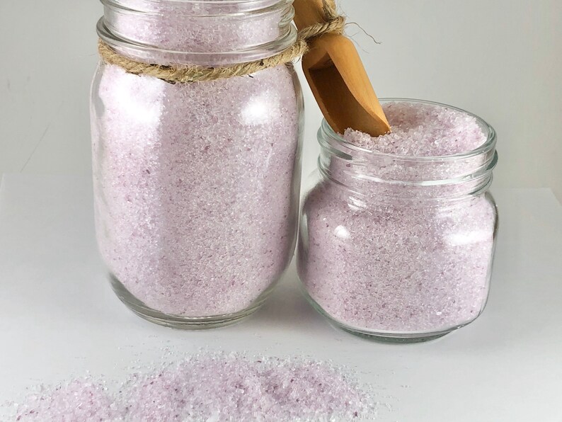 Lavender Bath Salts 16 oz Mason Jar Bath Soak Epsom Bath Etsy