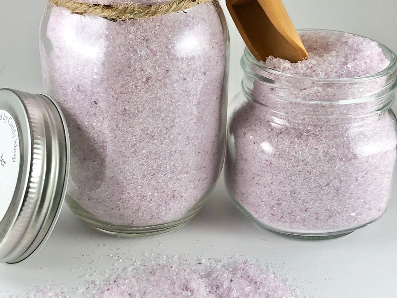Lavender Bath Salts 16 oz Mason Jar Bath Soak Epsom Bath Etsy