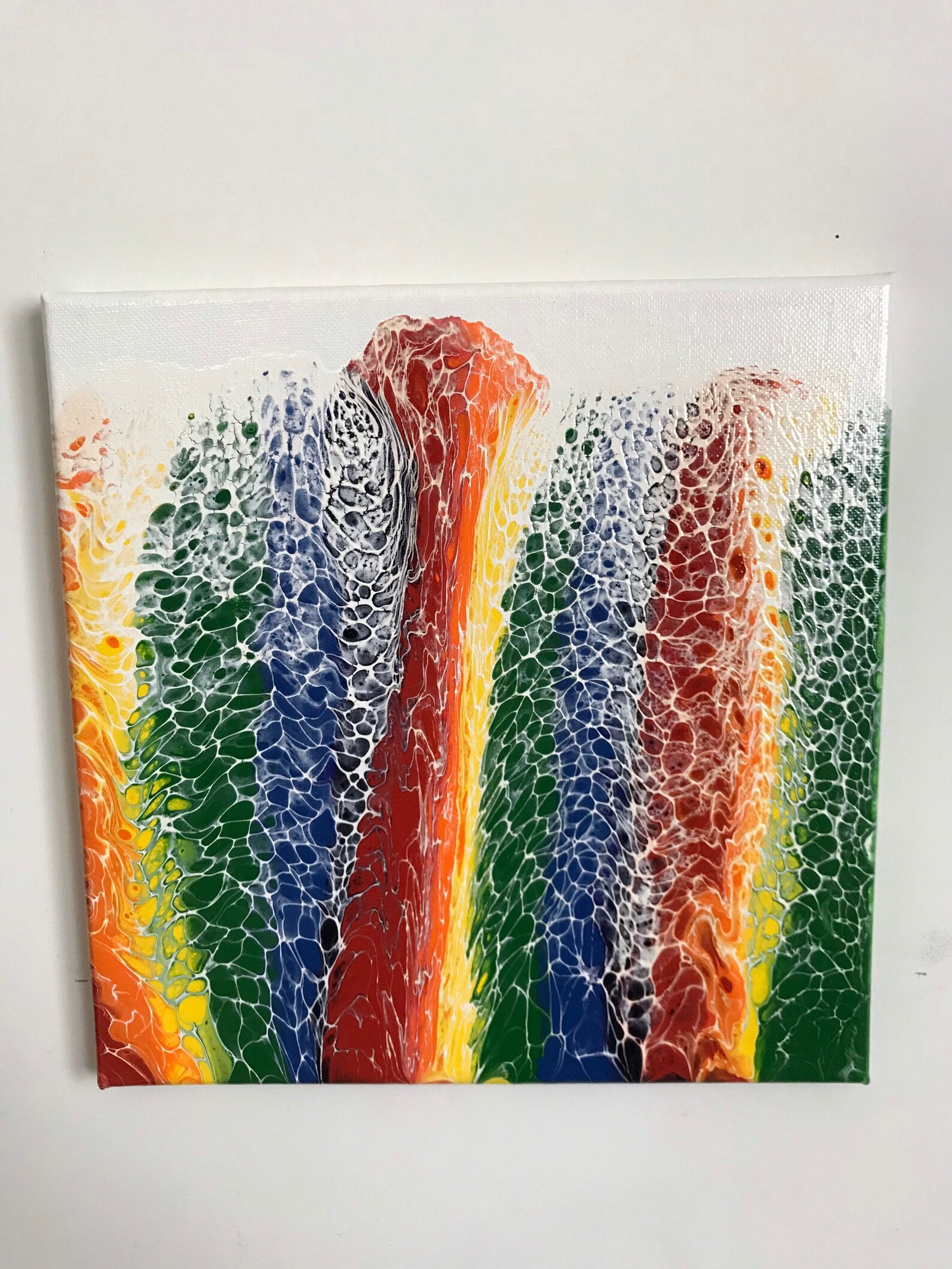 Rainbow Swipe Fluid Art - Etsy