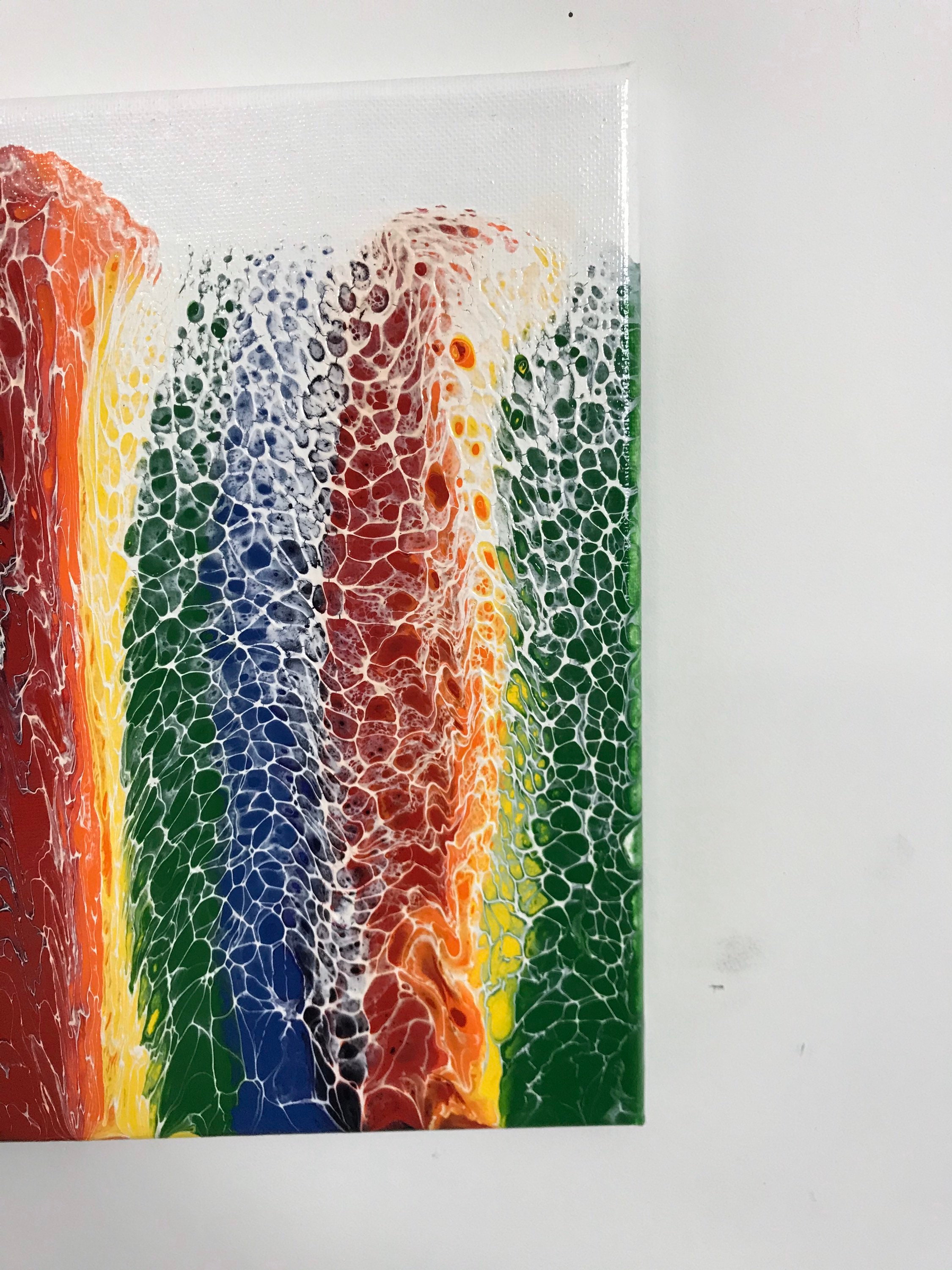 Rainbow Swipe Fluid Art - Etsy