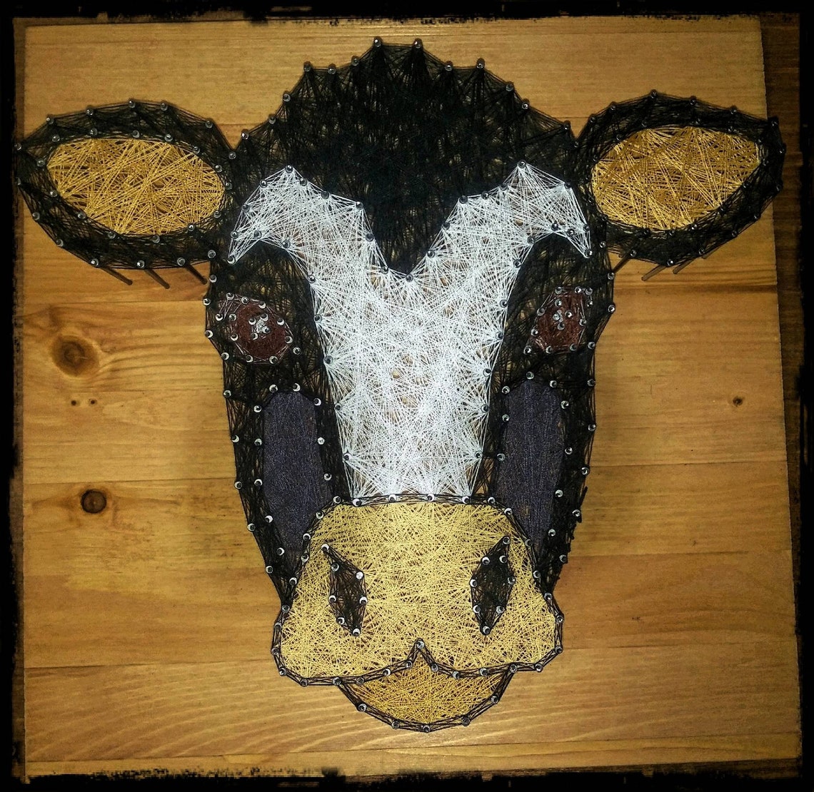 Cow String Art Kitchen Decor Cow Head Handmade by | Etsy