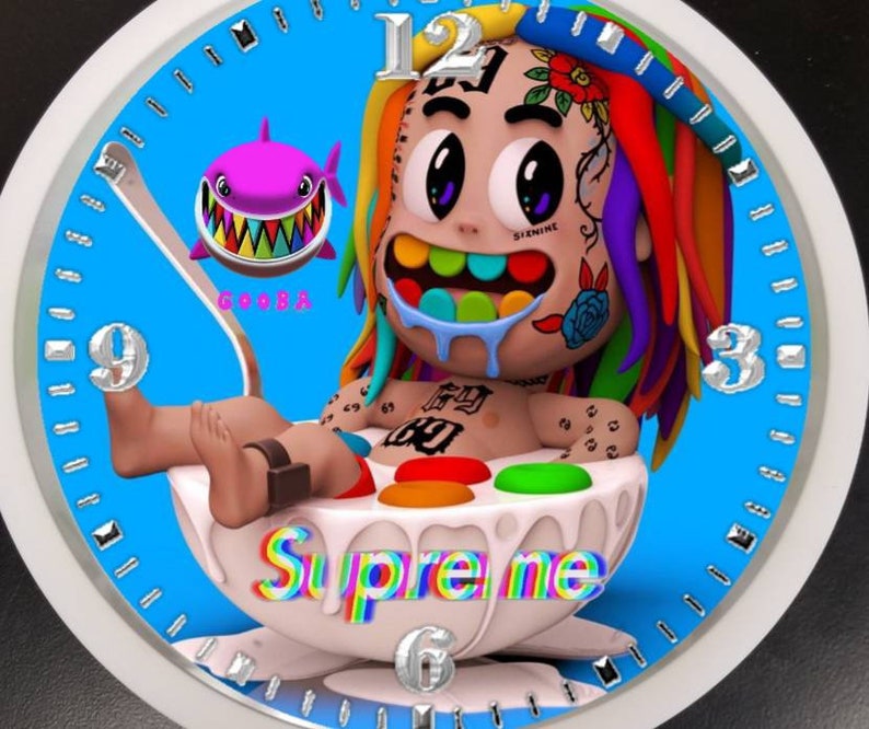 Tekashi in bowl led loghts clock