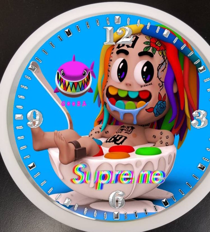 Tekashi in bowl led loghts clock