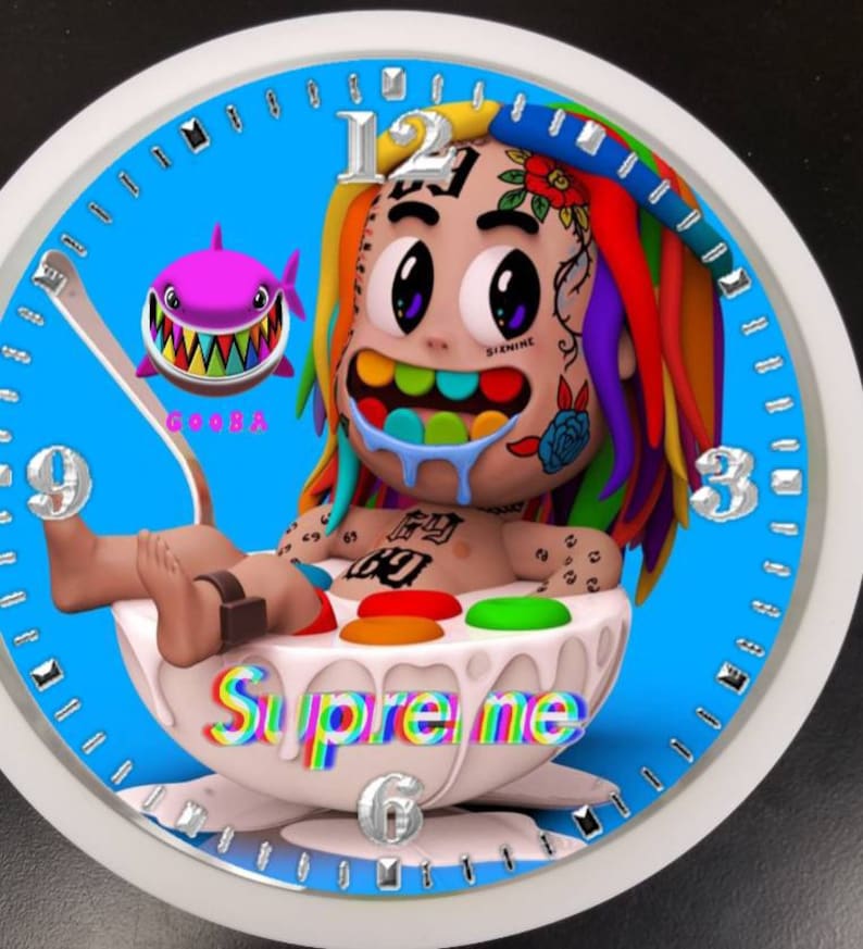 Tekashi in bowl led loghts clock