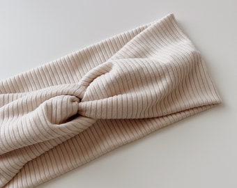 Ivory Ribbed Textured Headbands, Seed and Root Hair Accessories, Neutral Headband, Boho Hair Accessories, Comfortable Headbands, Plain