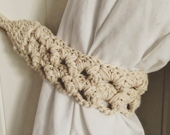 Boho Curtain Tie Back Crochet PATTERN