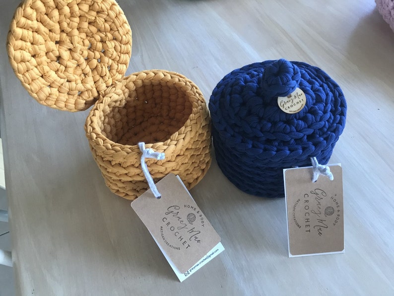 PATTERN Easy Crochet basket with lid 画像 4