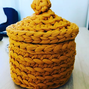 PATTERN Easy Crochet basket with lid 画像 2