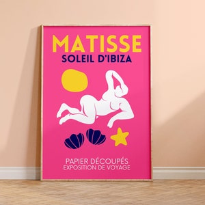 Ibiza Bright Travel Print Matisse Style - Audace Colorato Trendy Astratto Viaggio Preppy Ibiza Spagna Papier Découpé Mostra GalleriaWall Art