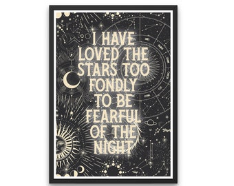 Celestial Astrology Print - Mystical Print, Sun Moon and Stars, Zodiac Print, Empowement Quote, Celestial Quote, Star Constellations, Space
