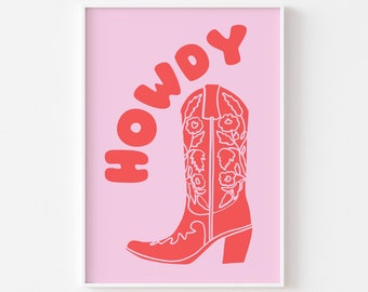 Western boots pink -