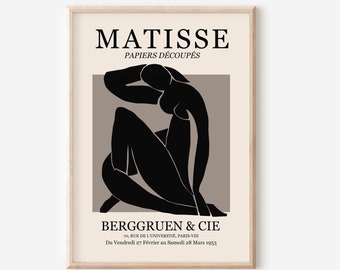 Matisse Exhibition Print: Berggruen & Cie, Neutral Beige Art