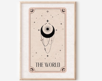 The World Tarot Kartendruck: Celestial Boho Wall Art
