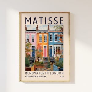 Impresión de la exposición de renovación de Henri Matisse en Londres: hogar en Londres, arte de galería, póster de lujo clásico moderno, póster de renovación, divertido y colorido
