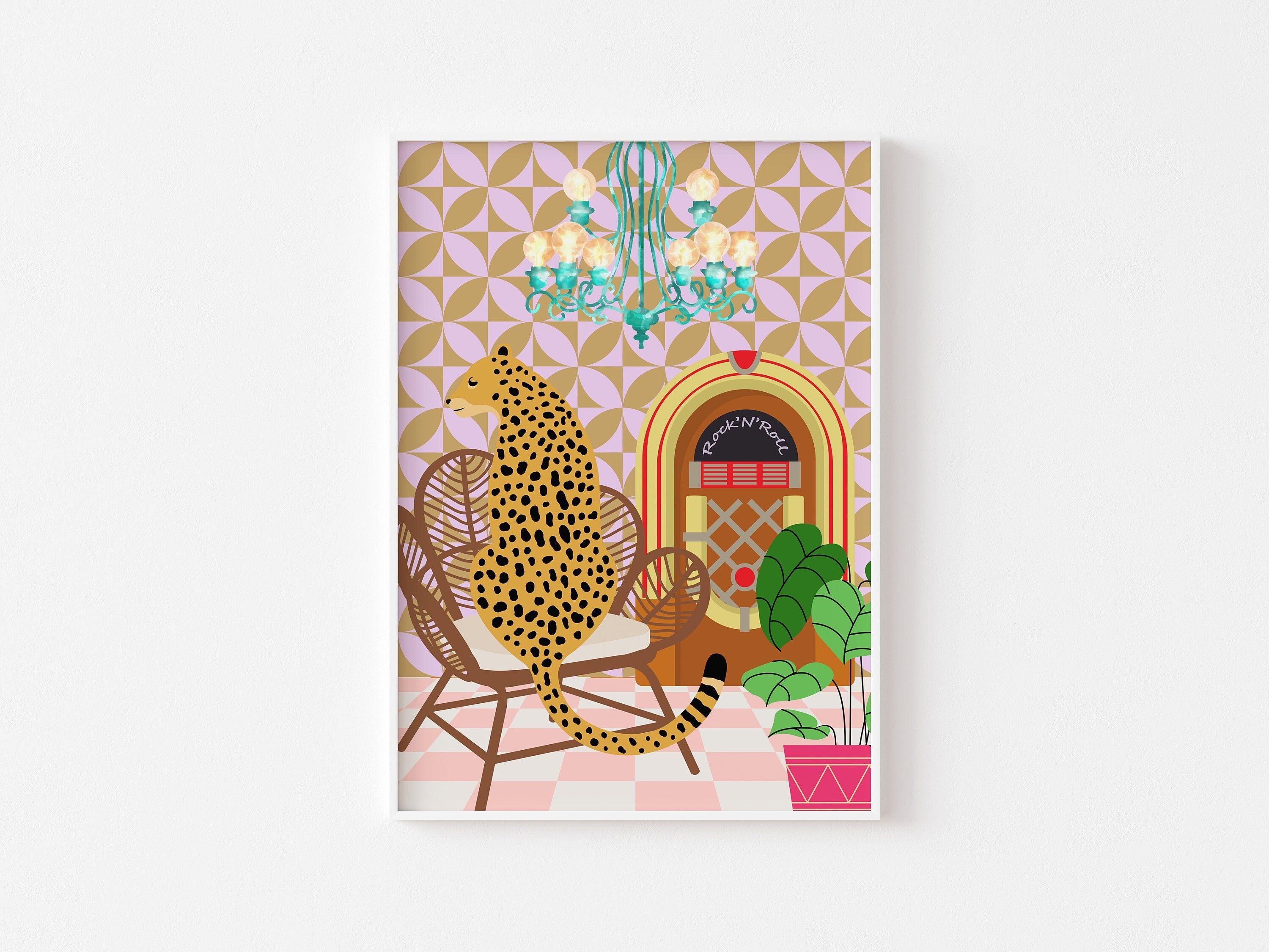 アフリカンアート14 / ヒョウ | ボー・デコール オンラインショップ アフリカのヒョウ柄 岩の骨 中国 装飾プレート 絵付き パーソナライズされた磁器ディナープレート ディスプレイスタンド付き セラミッ