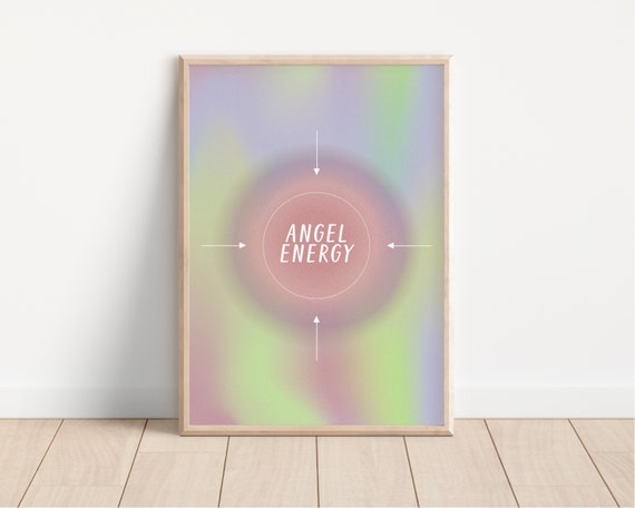 Angel Energy Gradient Print - Aura Energy Gradient, Earth Angel, Alignment, Gradient Blur, Spiritual Art, Ethereal Poster, Angelic Energy