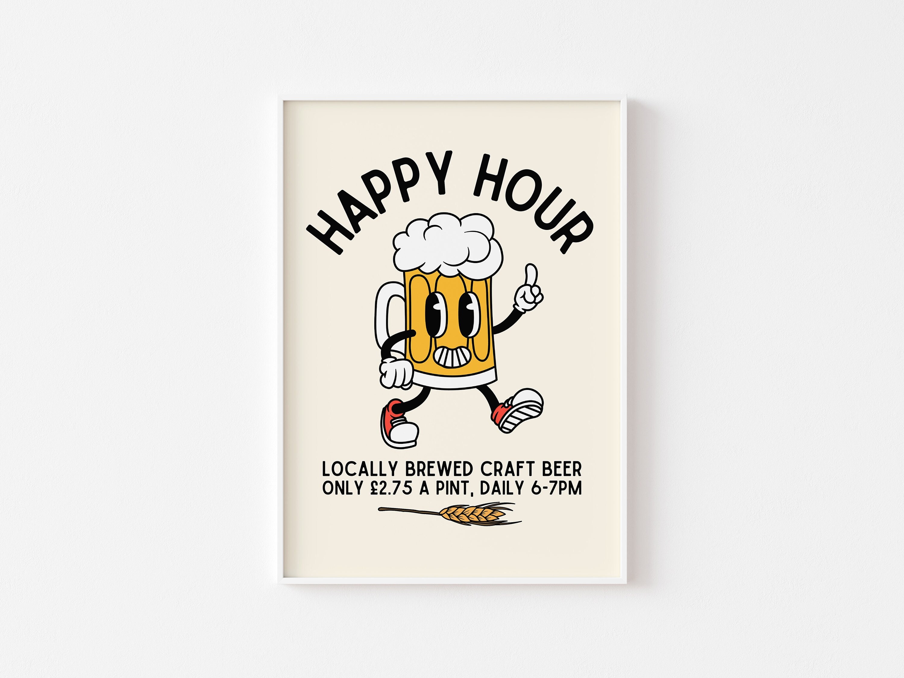 Beer Poster Discounted Set of 4 Bar Art Beer Glass Print Glass Types Mug  Pints Wall Art Home Decor vi368 