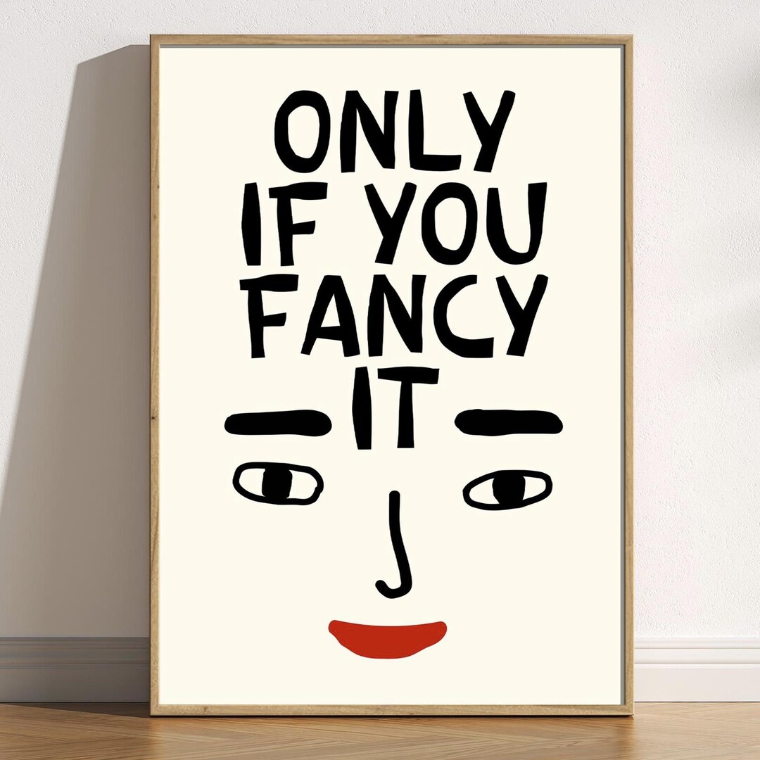 面白いイギリスの名言プリント：好きならどうぞ - 遊び心のあるタイポグラフィ - Etsy 日本, image size:1080x1080