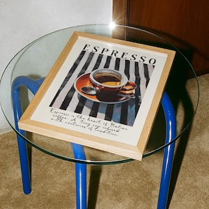Bring the warmth of Italy into your home with this espresso wall art print. Featuring a rich and vibrant painting of a classic espresso cup, this artwork captures the heart of Italian coffee culture. Perfect for kitchens, dining rooms, cafés, or as a thoughtful gift for any coffee lover, this piece adds a stylish Mediterranean touch to your walls.