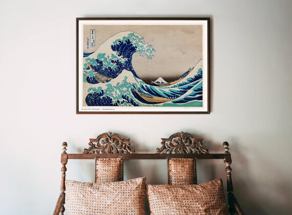 The Great Wave Off Kanagawa Print - Katsushika Hokusai, Vintage Japanese Wall Art, Japanese Poster, Woodblock, Thirtysix Views of Mount Fuji