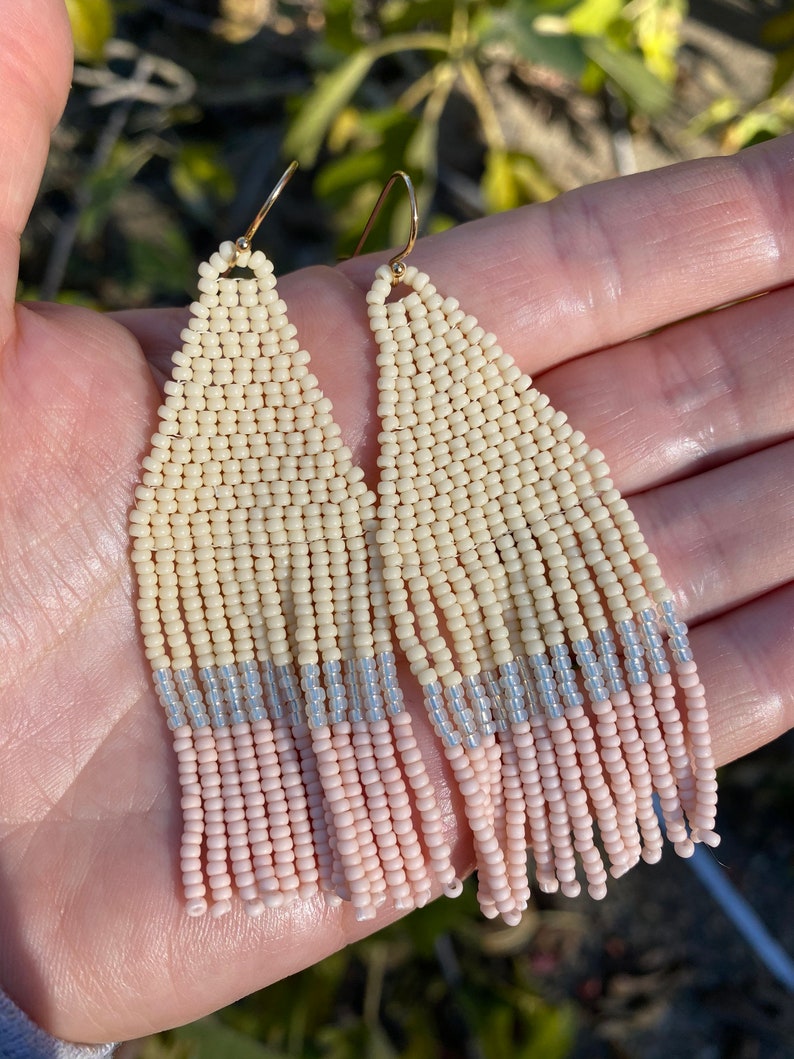 Beautiful Day Handwoven Beaded Earrings