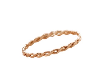 Thin Gold Braid Toe Ring