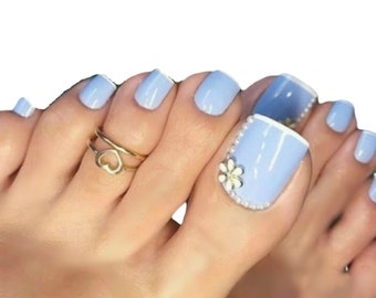 Elegant Gold Filled Adjustable Toe Rings for Women - Set of 2