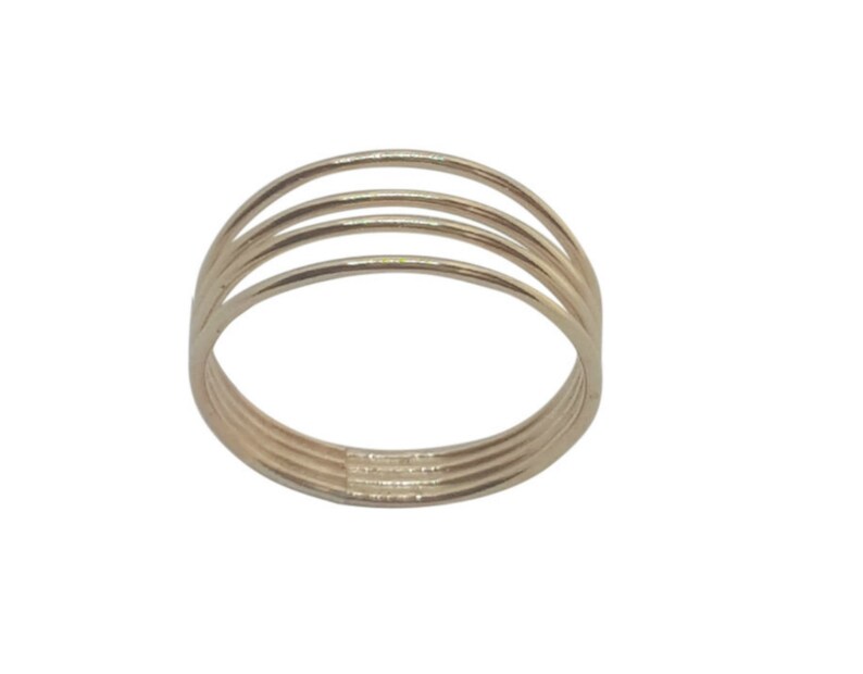 Toe Rings Gold Women 4 bands Ring Toe Rings for Women Toe Ring Gold Filled 4 strands Gold Toe Ring Gold Toe Ring Size 2 3 4 5