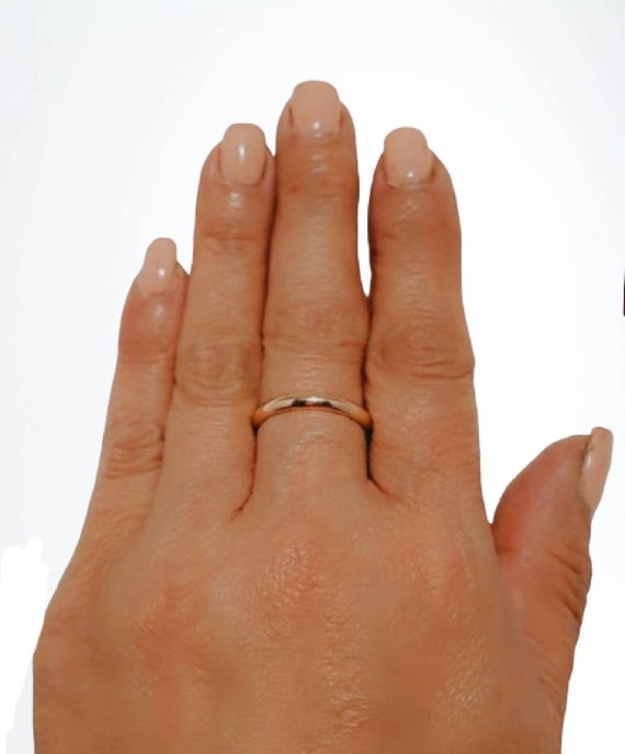 14K Gold Filled Thumb Ring 3mm Wedding Band Thumb Ring Gold