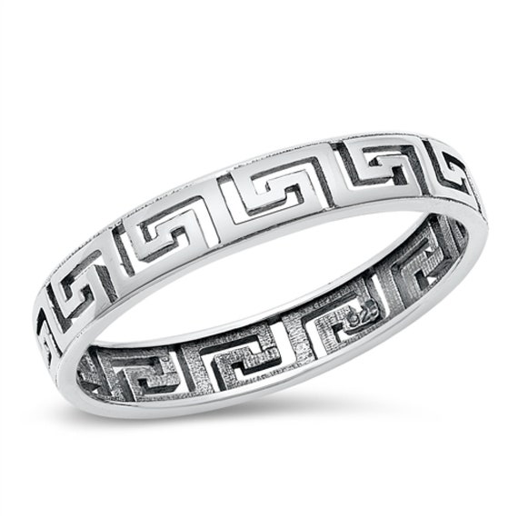 Handcrafted Sterling Silver Aztec Ring for Men Unique Boyfriend