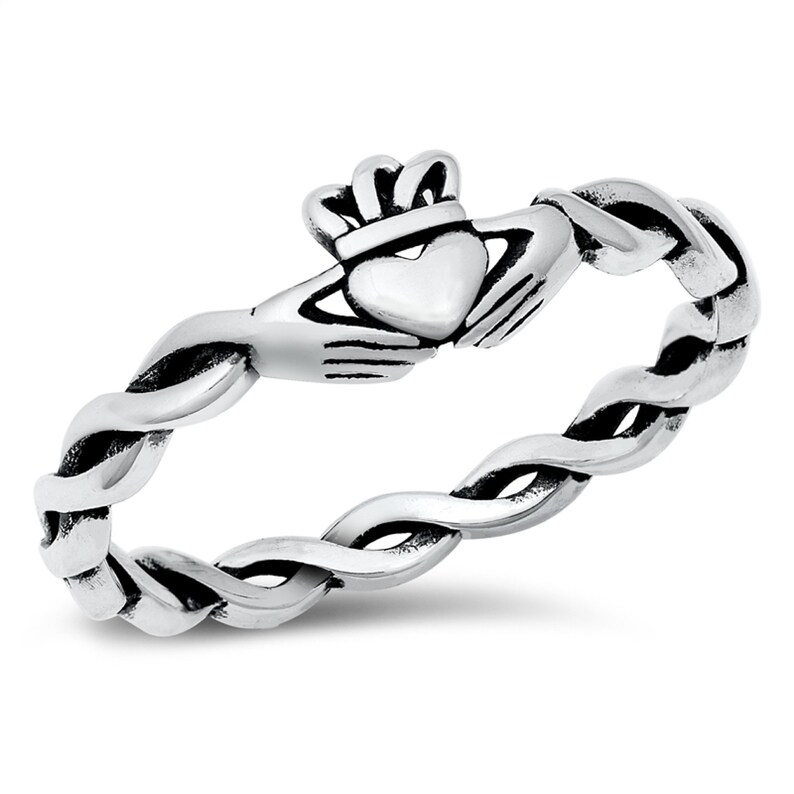 Sterling Silver Claddagh Thumb Ring, Irish Ring, Celtic Toe Ring, Irish Celtic Thumb Ring, 925 Celtic Ring Love and Loyalty Jewelry Women image 8