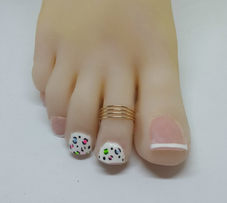 Toe Rings Gold Women 4 bands Ring Toe Rings for Women Toe Ring Gold Filled 4 strands Gold Toe Ring Gold Toe Ring Size 2 3 4 5