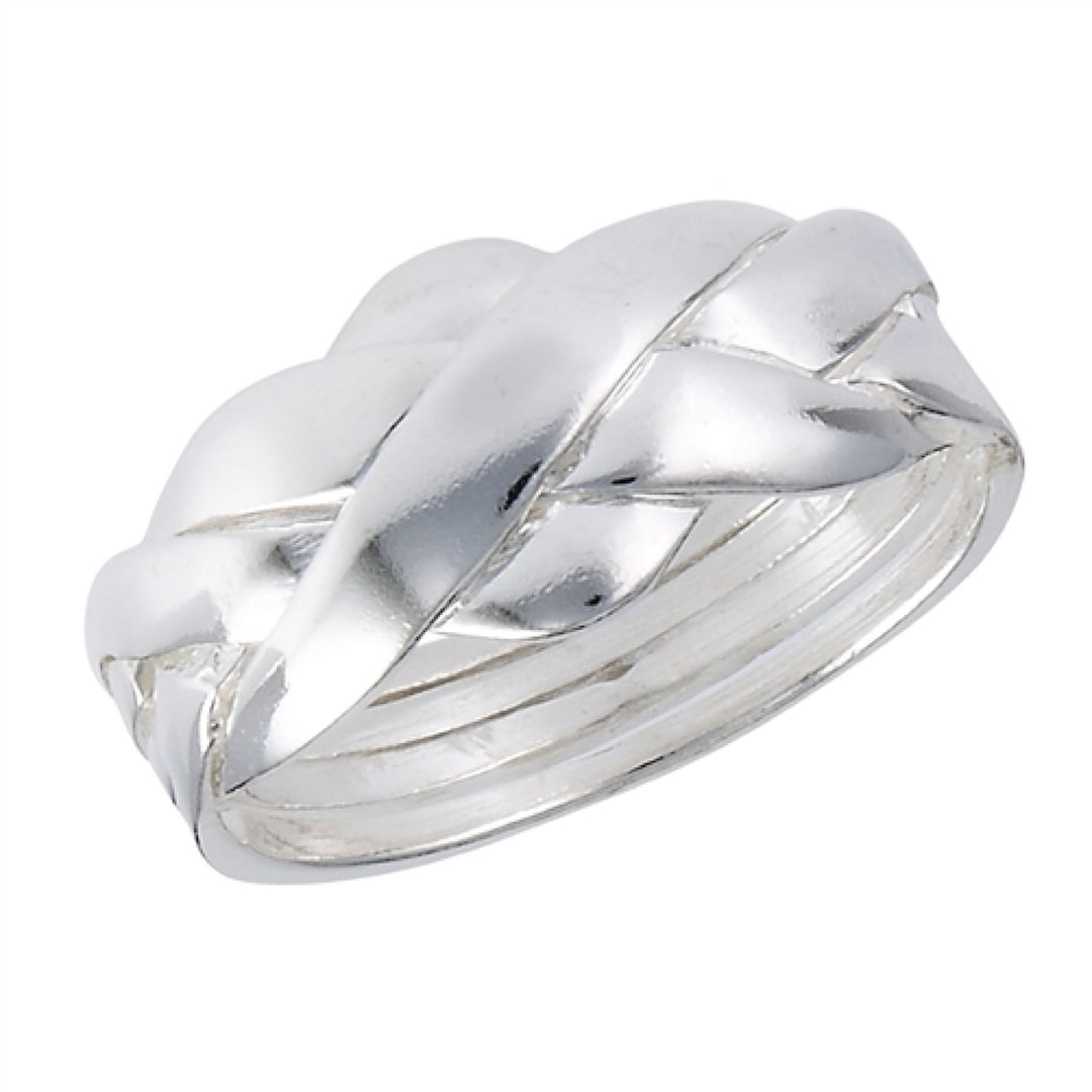 Sterling Silver Puzzle Ring, Thumb Ring, Silver Ring, Ring for Women, 4 Piece Puzzle Ring