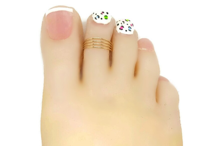 Toe Rings Gold Women 4 bands Ring Toe Rings for Women Toe Ring Gold Filled 4 strands Gold Toe Ring Gold Toe Ring Size 2 3 4 5