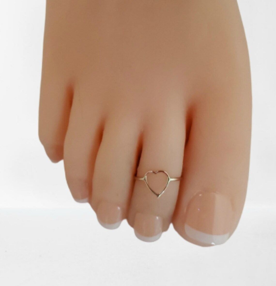 Gold Heart Toe Ring 14k Gold Filled Heart Toe Ring Gold Toe Etsy