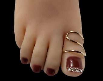 Big toe toe ring, 14k gold filled swirl big toe toe ring, adjustable, Big toe rings for women, Gold Big toe ring, Ring around Big Toe